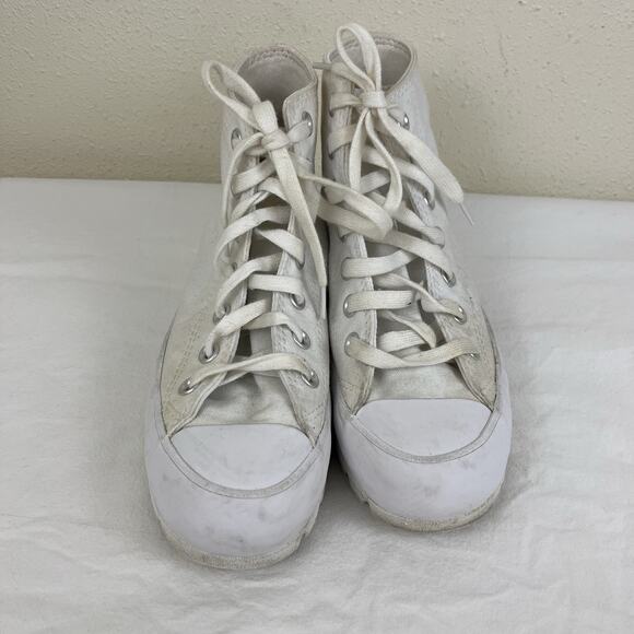 Chuck Taylor All Star Lugged High Top Sneaker Womens 5.5 White - Picture 3 of 10